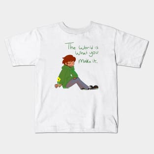 Eddsworld Inspired The World Is What You Make It Kids T-Shirt